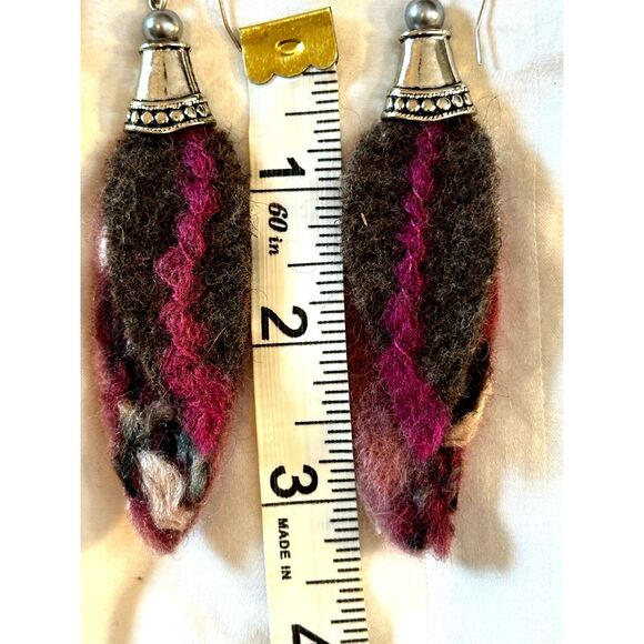 Handmade Felted Earrings - Picture 6 of 6